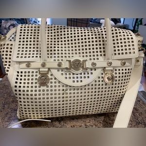 Versace laser cut satchel